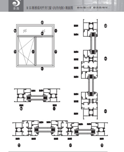 M55隔熱斷橋鋁合金